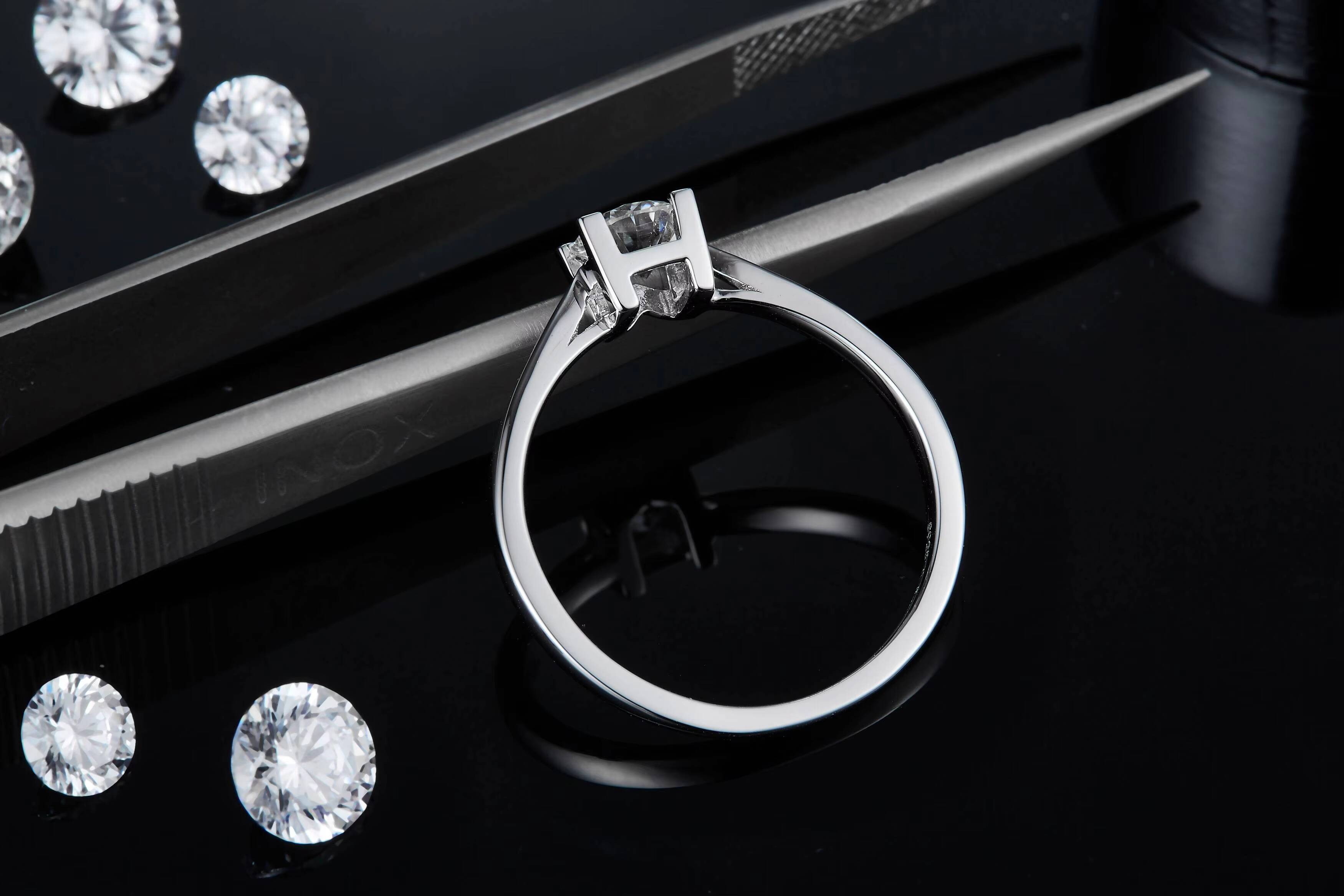 Jewelry High Quality Serendipity Designer Moissanite 925 Sterling Silver Ring 14k 18k Gold Moissanite Ring for Women