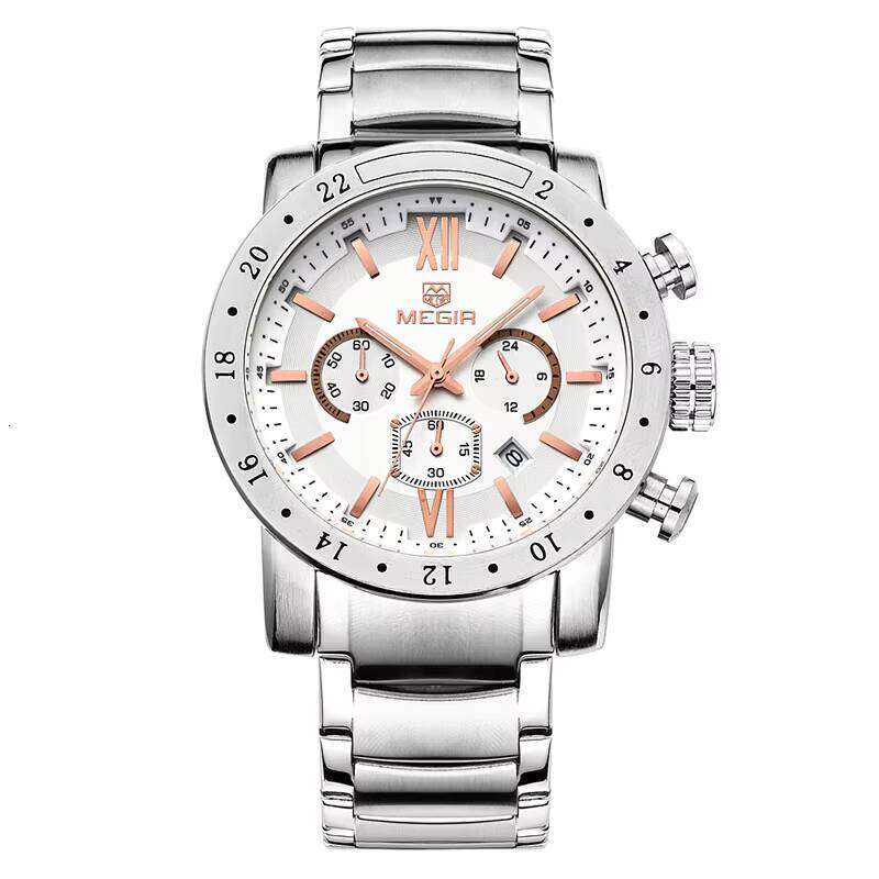 MEGIR Men's Multifunction Sports Watch - Waterproof, Luminous, Date, 39mm Stainless Steel - Summer Collection Watch