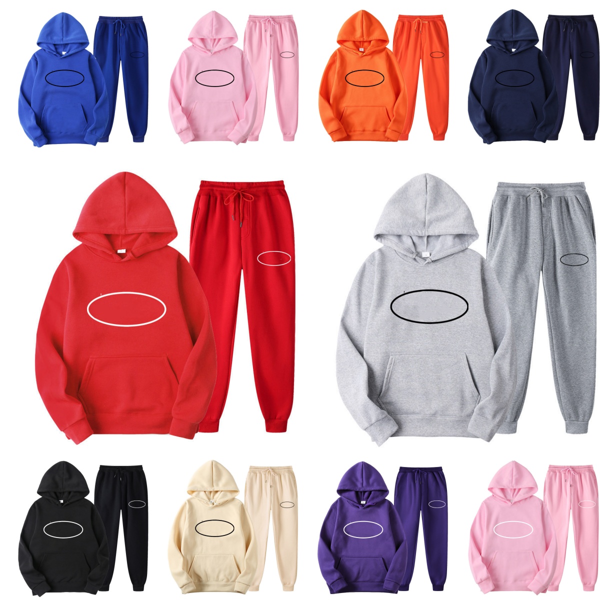 Men Hoodies Tracksuit Streetwear Pattern Embroidery Trend Brand Men Sports Suit Casual Couple Clothing Sets