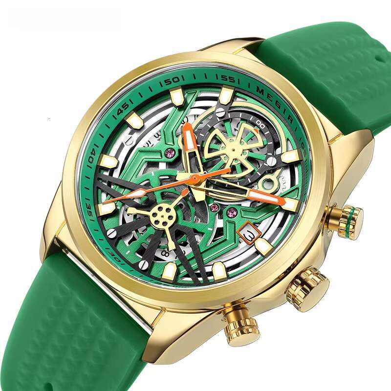 DHwatches MEGIR Men's Sports Watch - Chronograph, 30M Waterproof, Silicone Strap, Fashion Quartz Wristwatch for Active Men