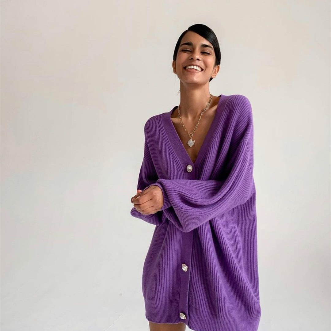 Free shipping designer sweater for women Fashionable simple warm slimming and outerwear knitted sweater