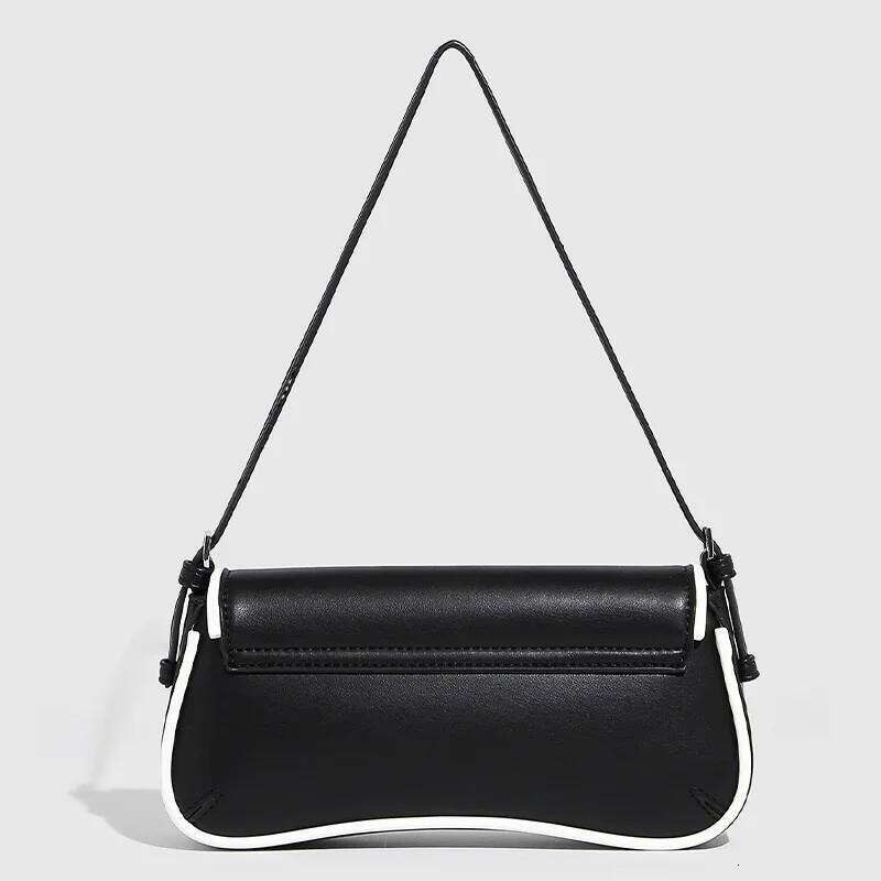 2025 New Vintage PU Leather Saddle Armpit Designer Women Commuting Flip Simple Retro Shoulder Bag And Wallet
