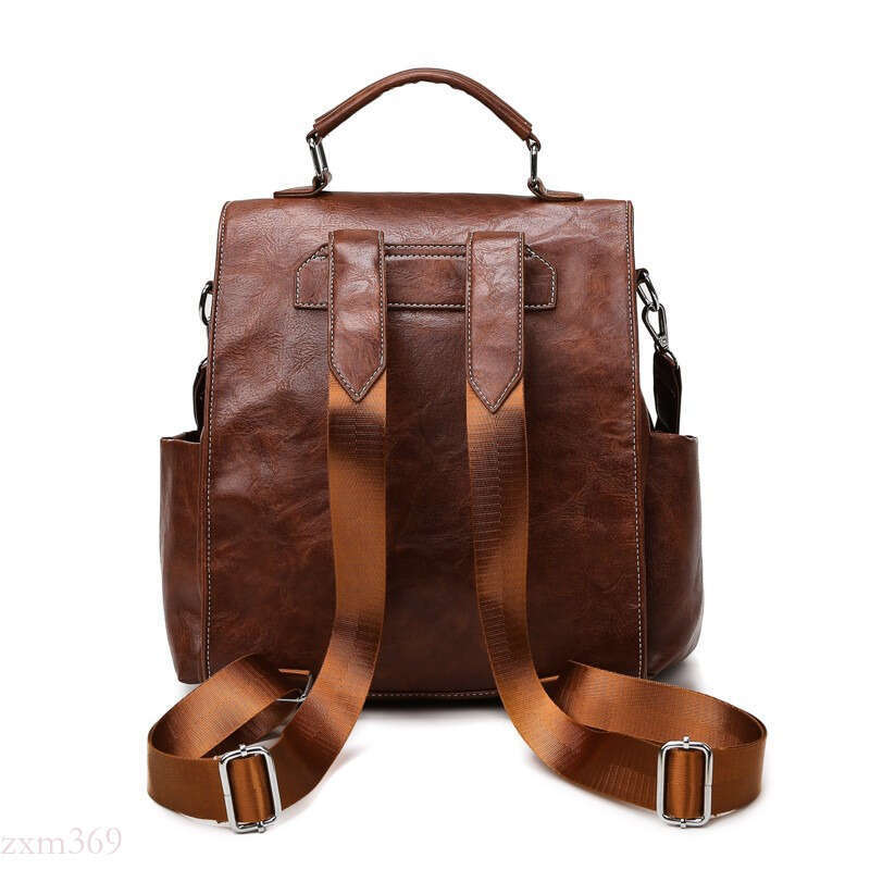 2025 New Fashion Trendy Women's Casual Backpack Multifunctional Large Capacity Ladies PU Soft Leather Bag