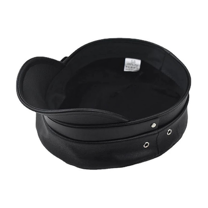 Women Fashion sboy Cap PU Leather Yacht Captain Sailor Visor Hat sboy Cabbie Baker Boy ed Beret Cap 250723