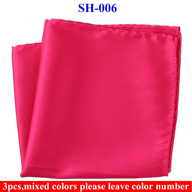 Tailor Smith 3pcs 30x30cm Solid Colors Hankerchief Pocket Squares 31 Mens Soft Hankies Chest Towel 250704