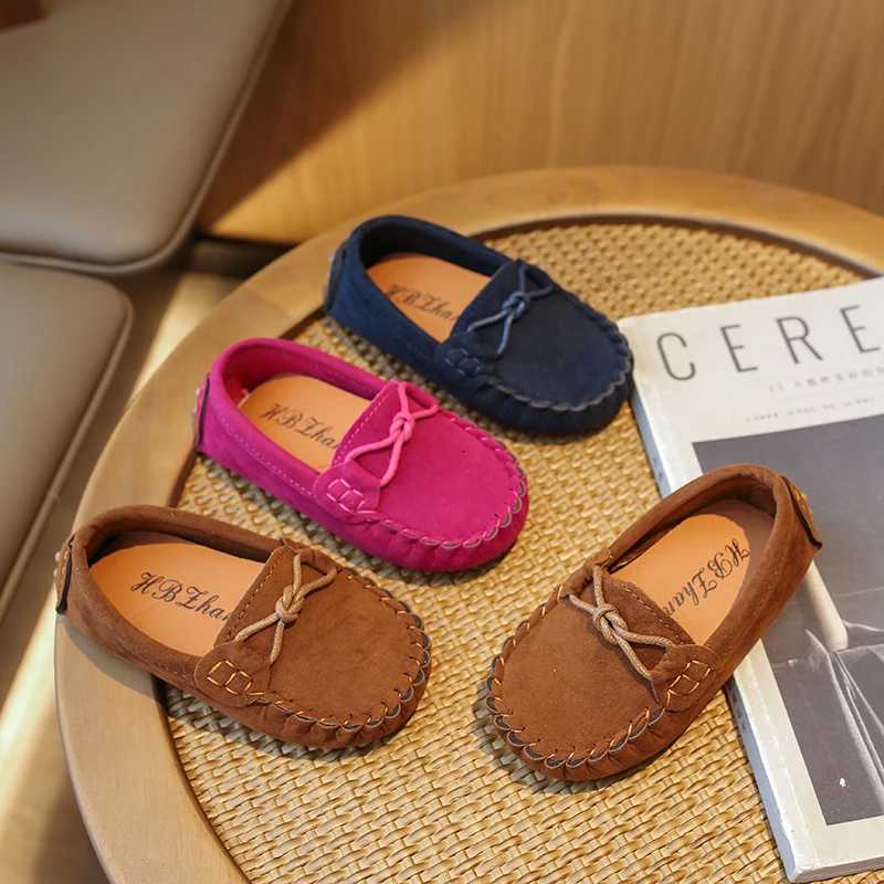Boys Loafers Spring Light Slip-on Leisure Slish Shallow Children Flat Shoes Flexible Chic Cover Toe Gentleman Kids Shoe 21-35 XJ250724