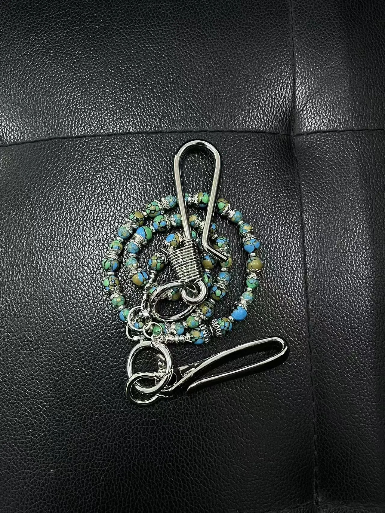 Original Handmade Pants Chain Beads American Turquoise Punk Style Czech Beads Cleanfit Cross Jeans Accessories 250722