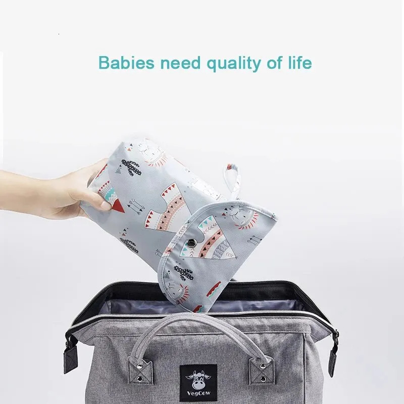 Baby Diaper Bag Waterproof Wet Dry Pack Mummy Storage Pouch Nappy Organizer Insert Tote Purse Travel Stroller Carry Bag 250724