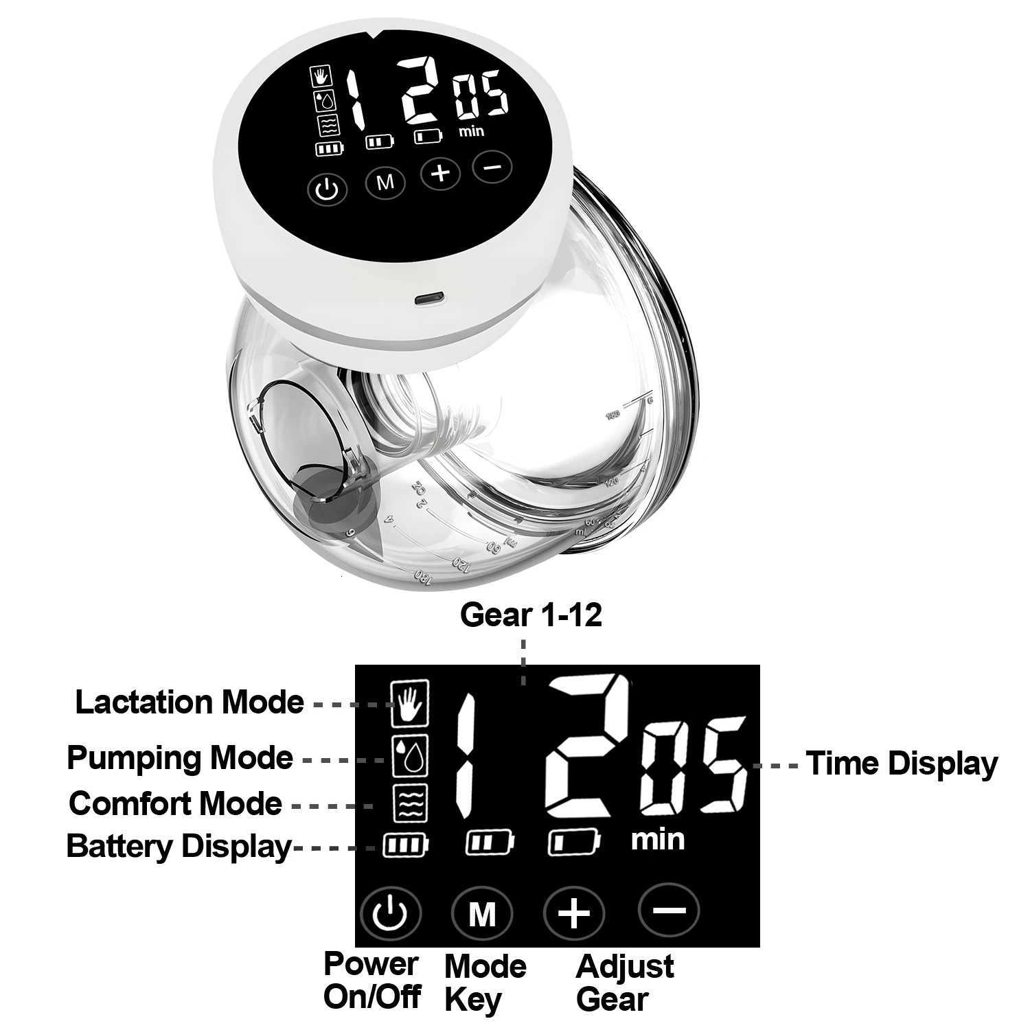 Wearable Intelligent Sucker Low Noise High Suction Electric Breast Sucker USB Charging Is A Must-have for Travel Accessories X250724