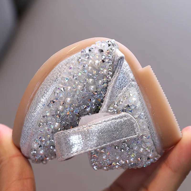 Autumn Girls Rhinestone Leather Shoes 2022 Spring Pearl Bow Princess Shoes Soft Children Baby Toddler Single Shoes G06 XJ250724