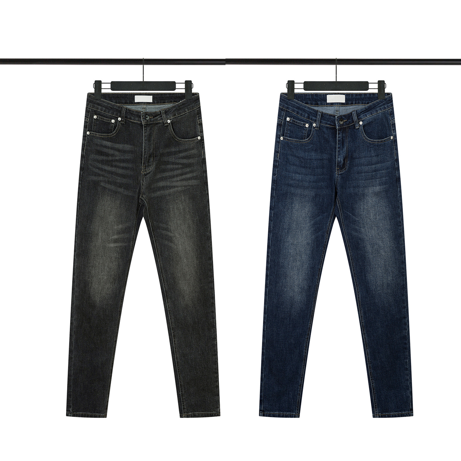 Mens Jeans Embroidered compass patch Washed Vintage Style Designer Denim Pants with pockets labels M-XXL