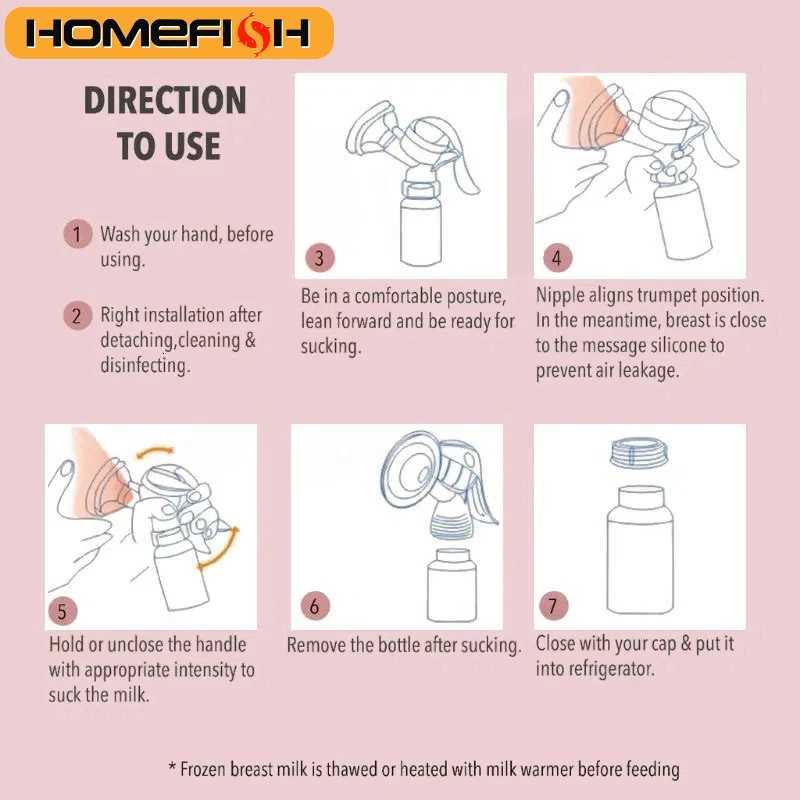 Manual Breast Pump Baby Nipple Suction Milk Pump Feeding Milk Collector Adjustable Gear Sucking Postpartum Supplies Accessories X250724