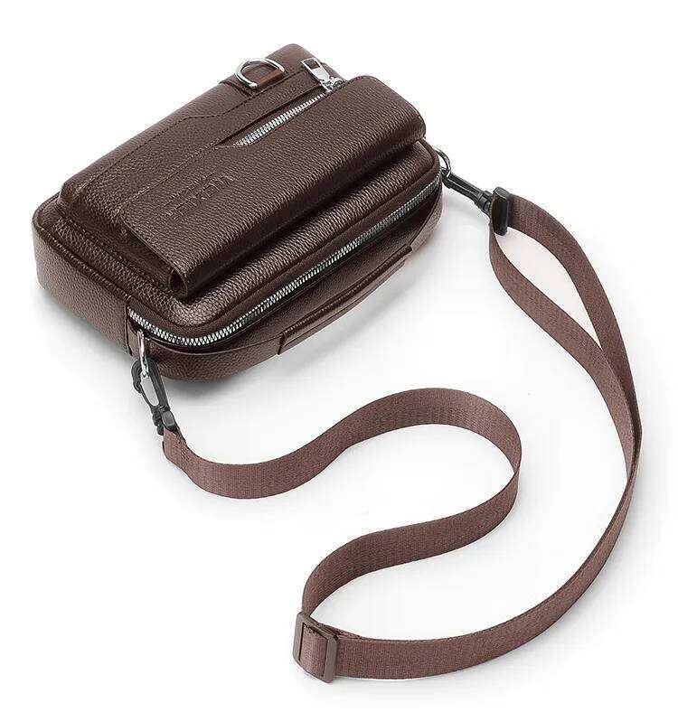 Men Shoulder Bag PU Leather Waterproof Crossbody Messenger Bags with Flip Cover handbag Sac pour homme
