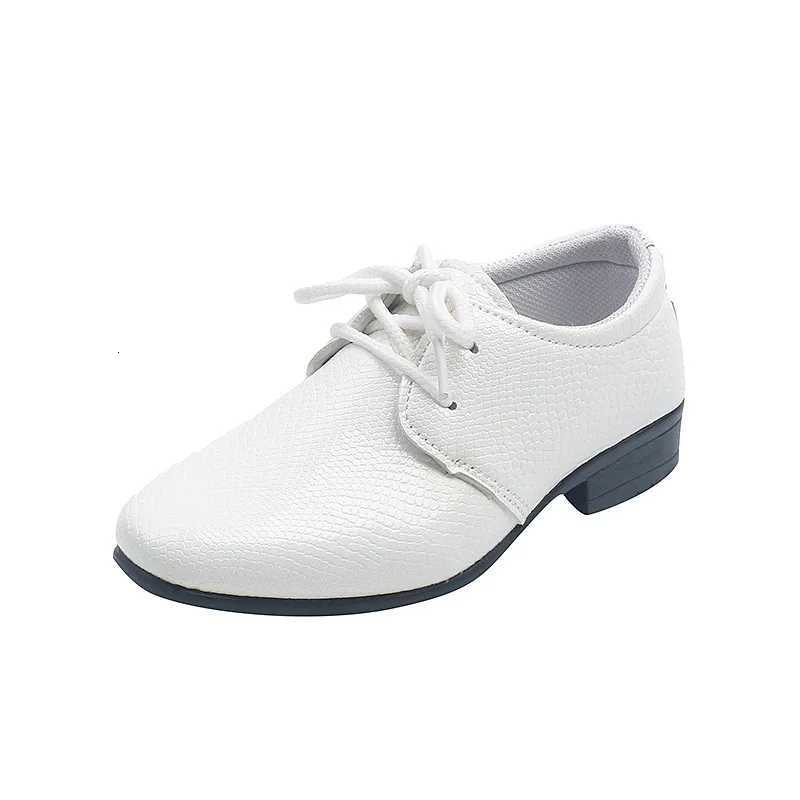 2023 Boys Leather Shoes Spring Autumn Lace-up Performance Flats Comfortable Soft Sole Kids Shoes Fashion Wedding Shoes Loafers XJ250724