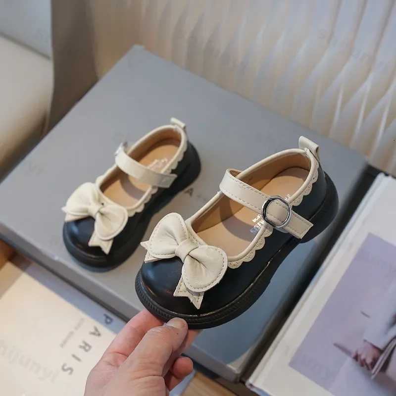 Childrens Shoes Mary Janes Non-slip Round Toe PU Leather Shoes Bow Girls 2025 Spring Outdoor Kids Flat Princess Shoes Size 21-35 XJ250724