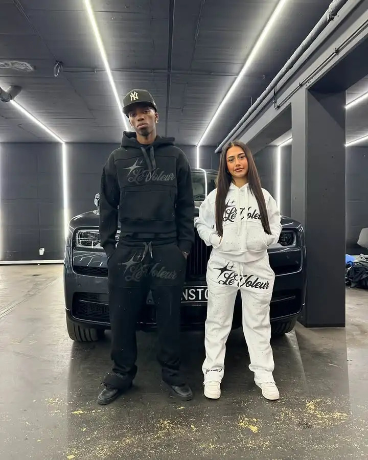 Streetwear Hoodie Sweatpants Two Piece Set Y2K Men Women Hip Hop Letter Embroidered Oversized Hoodie Sweatshirt Lounge Pants Set 250717