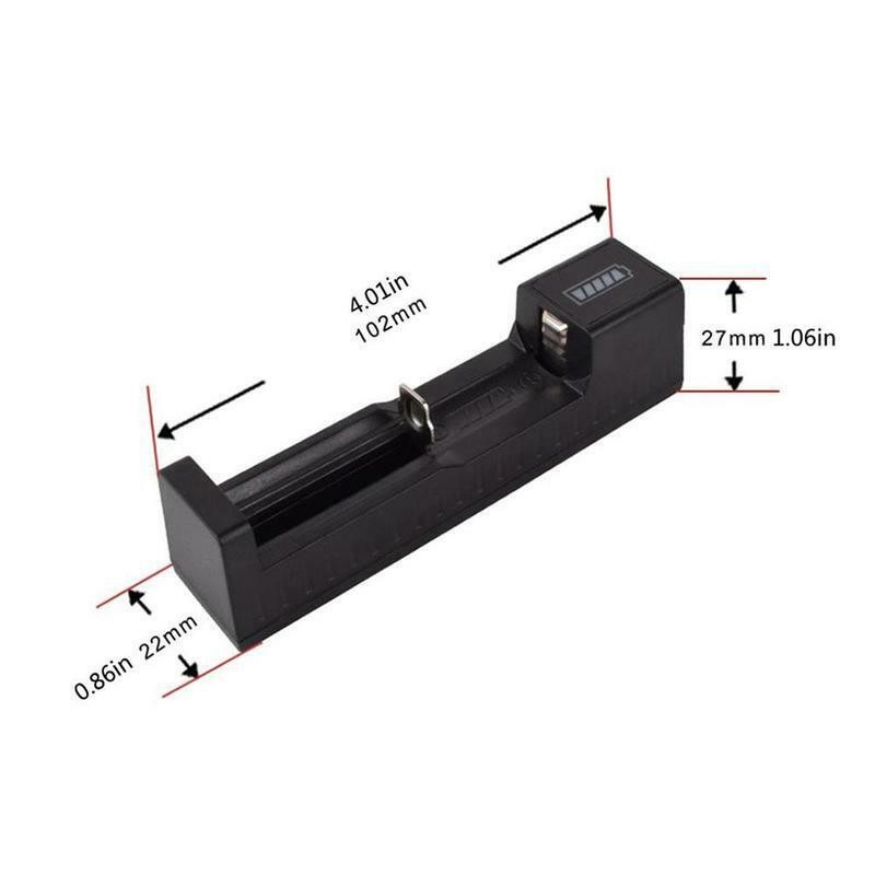 2PCS Rechargeable 18650 button top Battery 3.7V Li-Ion Battery Multipurpose Batteries + Charger