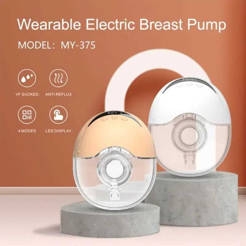 16FE Wearable Breast Pump with 4 Modes Electric Hands-Free Milk Collector Low Noise Portable Breast Pump Easy Operation X250724