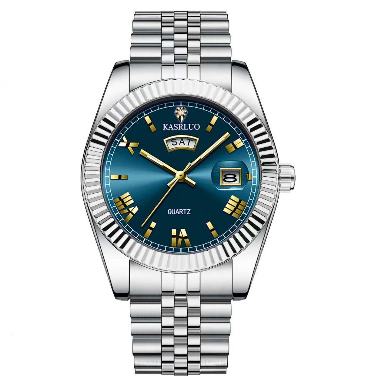 Mens Watch Log Roman Numerals Casual Fashion Stainless Steel Premium Luxury Business Quartz Watch W250724