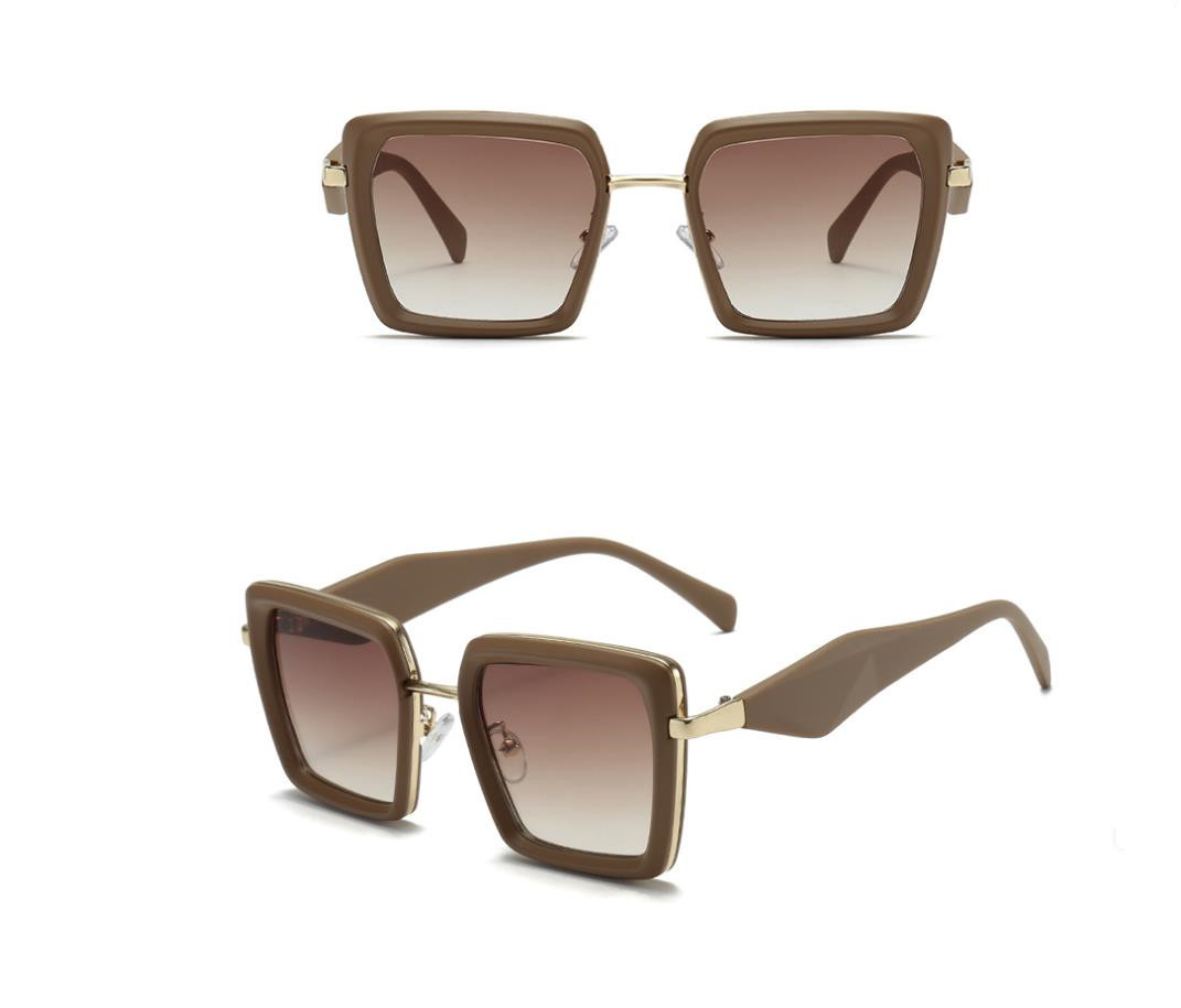 Designer Sunglasses For Women Men Oversize Frame Sunglasses Luxury Polarized Lens Goggle Pilot PC Frame Oversized UV400 Eyewear Luxury Style Sunglasse