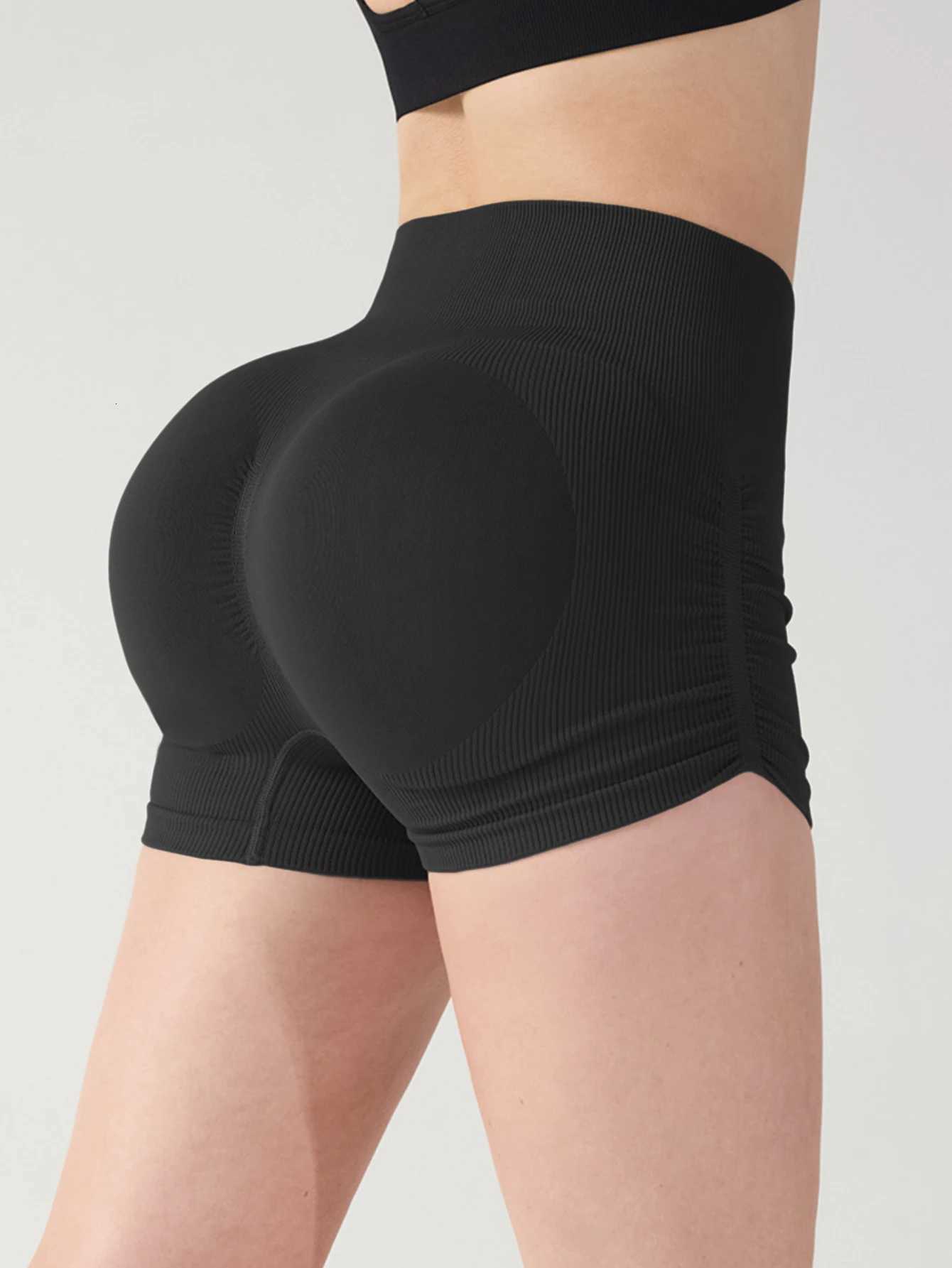 Women Workout Impact Shorts Scrunch Butt Lifting Gym Seamless Booty Biker Shorts XJ250724