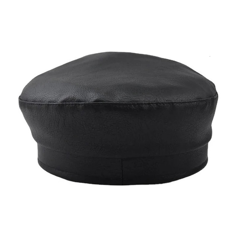 Women Fashion sboy Cap PU Leather Yacht Captain Sailor Visor Hat sboy Cabbie Baker Boy ed Beret Cap 250723