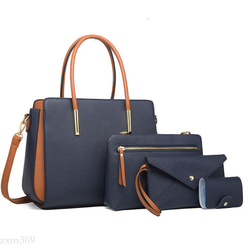 for Women 2024 New Trendy Women's Fashion Color Block Four-Piece Set Mother and Child Bags Fresh Crossbody Shoulder Bag Handbag