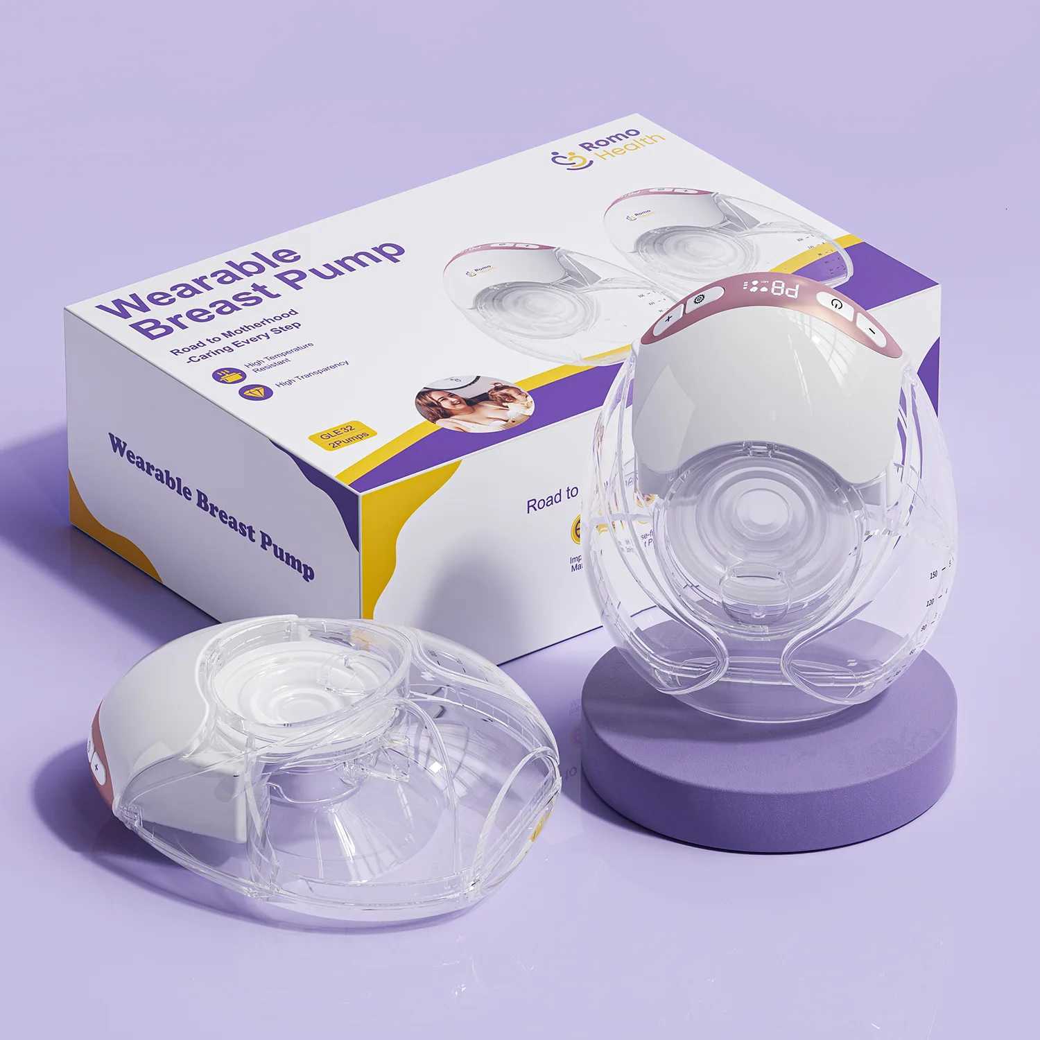 Hands-free Portable Lactation Device Intelligent Bilateral Fully Automatic Hand-free Electric Ultra-thin Wearable Breast Pump X250724