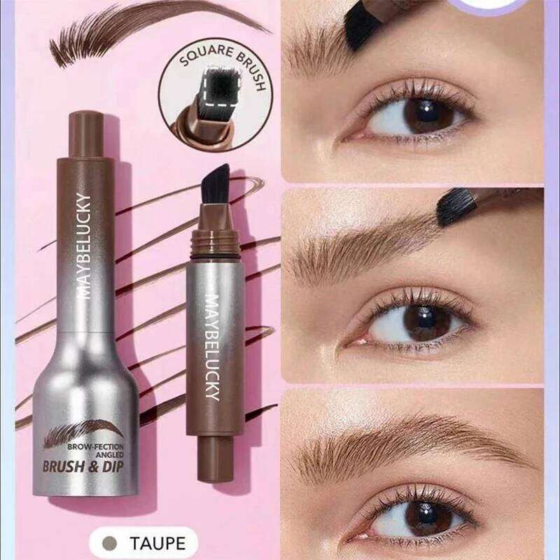 Tint Pencil With Large Brush Head, Natural Hairline Modification, Press Type Eyebrow Dye Pen, Anti-Sdge And Waterproof X250723