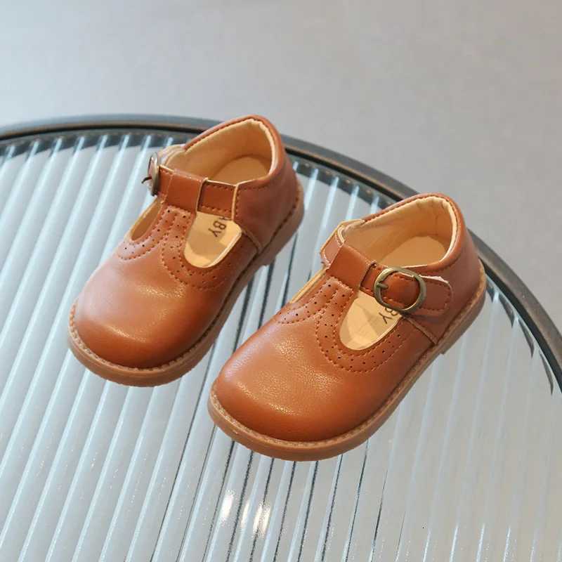 Spring Autumn Child T-belt Leather Shoes Girl Princess Shoe British Boy Single Shoe Breathable Mary Jane Shoes College Kid Shoes XJ250724
