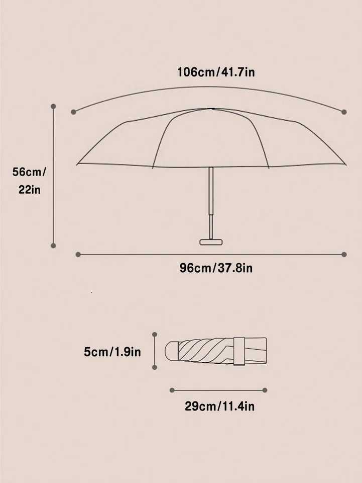 ute Strawberry Pattern Folding Umbrella with High Density Waterproof Fabric Travel Umbrella Portable R250724