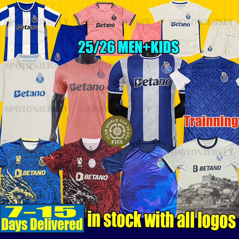 2025 2026 portos Soccer Jerseys 25 26 pepe SAMU.A FABIO VIERA NAMASO R.MORA Camiseta home away black third Football Shirt home blue away pink