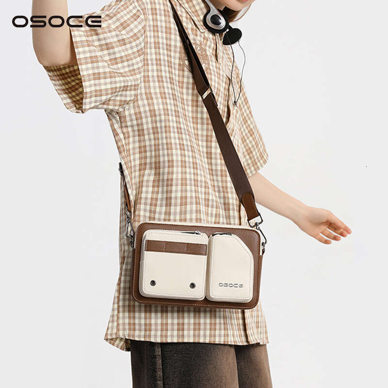 Crossbody bag for girls new style for men's commuting and leisure small square bag single shoulder bag for men and women