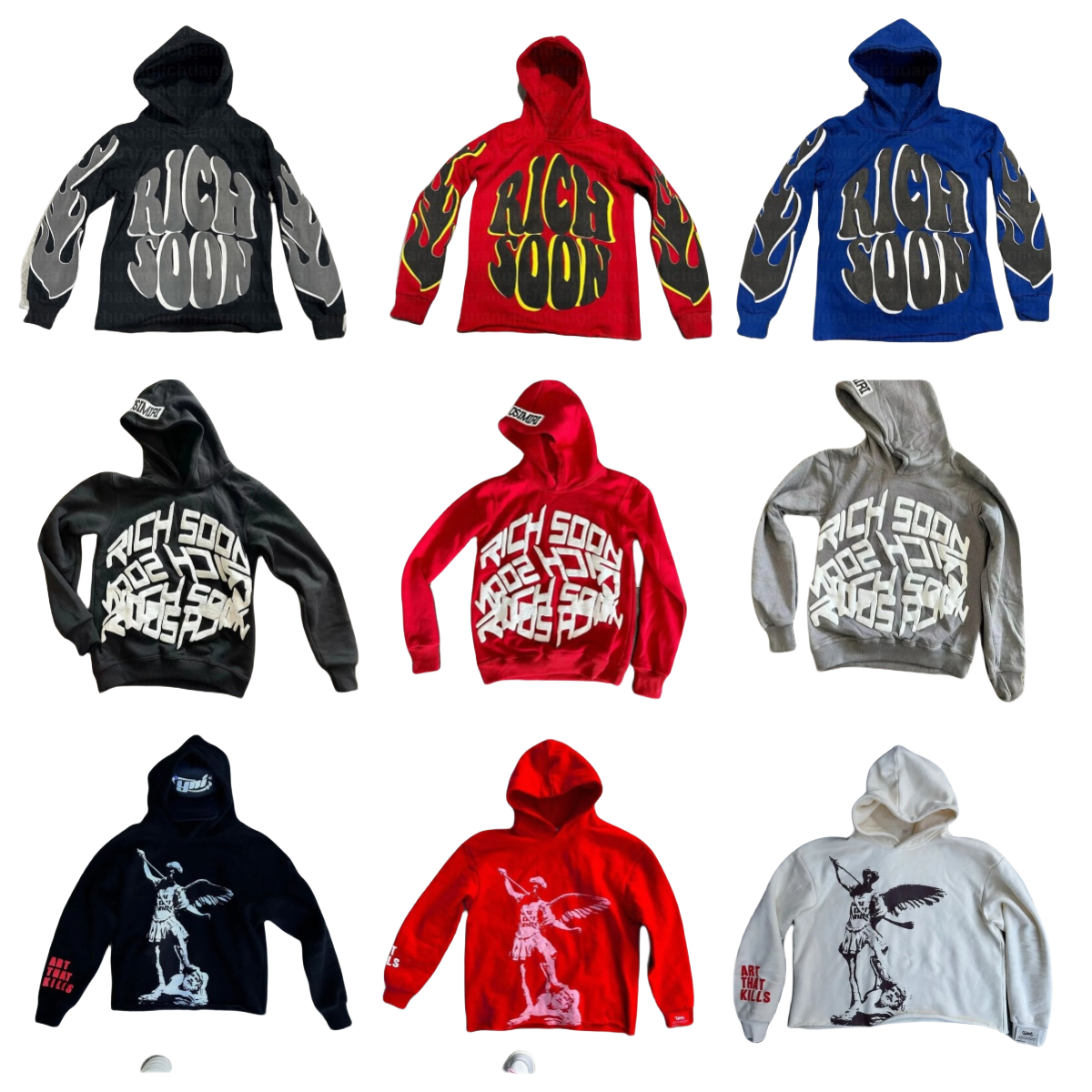 American Gothic Y2K Harajuku Hip-hop Pattern Street Letter Printing Pullovers Fashion Casual Loose Hoodies For Men And Women