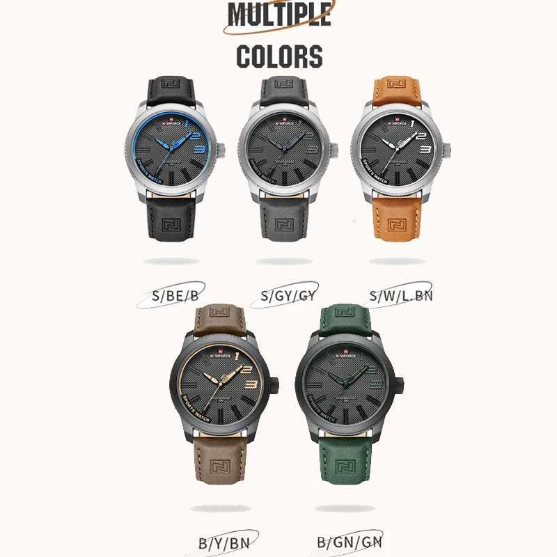 NAVIFORCE Sports Watch for Men Military 30m Water Resistant Leather Strap Male Wristwatches Luxury Casual Man Clock Reloj Hombre W250724
