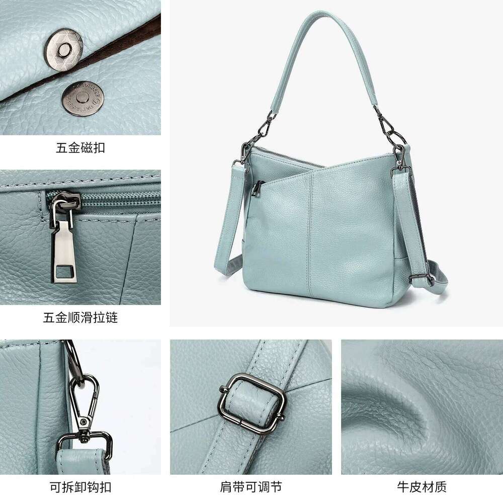 2025 New Women's Genuine Soft Cow Leather Crossbody Convertible Shoulder - Spacious & Effortless Quality Bag For Commuting