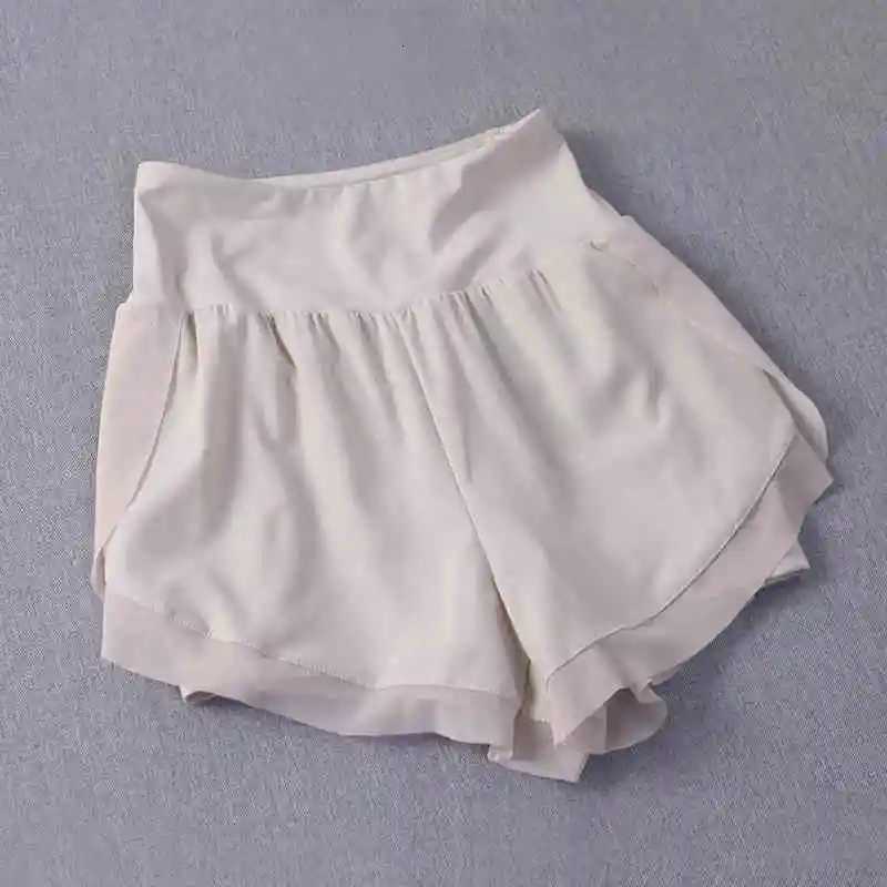 Fake Two-Piece Sports Shorts for Women to Prevent Exposure Running Fitness Yoga Suit High-Waisted Casual Breathable Loose XJ250724