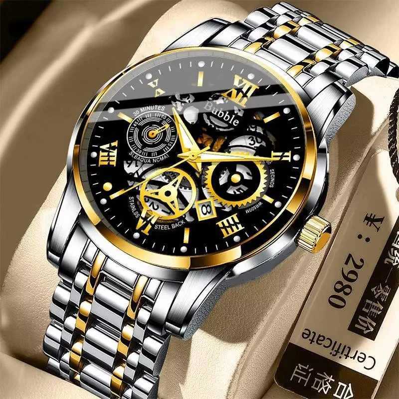 UTHAI Watch For Men Trendy High End Light Luxury Versatile Quartz Watches Waterproof Roman Hollow Relogio Masculino V009 W250724