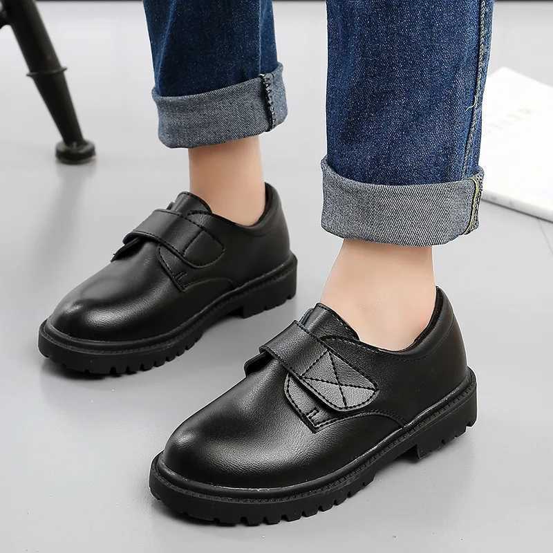 Boys Shoes Children Leather Shoes For Big Kids Teenagers Size 27-38 For Big Boy Formal Wedding Shoes British Style Simple Black XJ250724