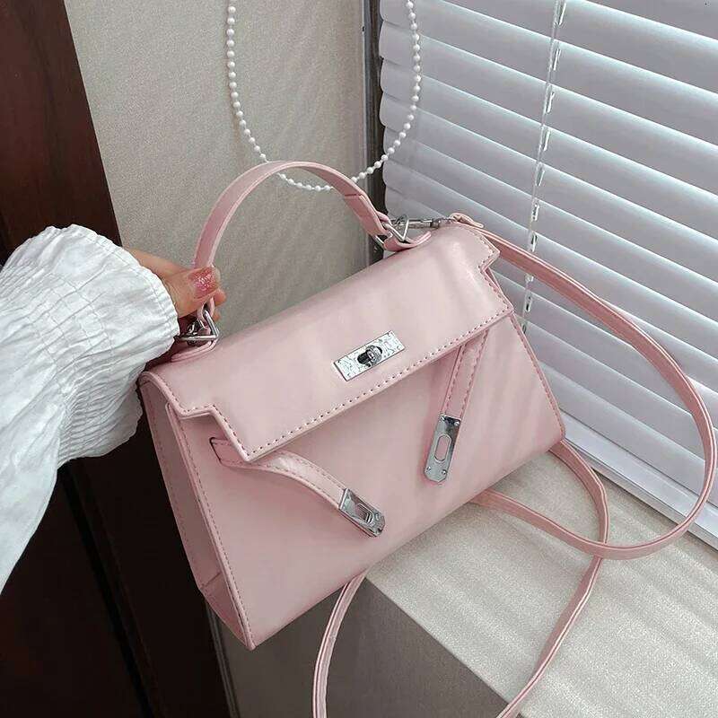 Stylish Minimalist Commuter Crossbody Bag Women High-End Leather Vintage Messenger Purse Large Capacity Fashionable Tote Handbag