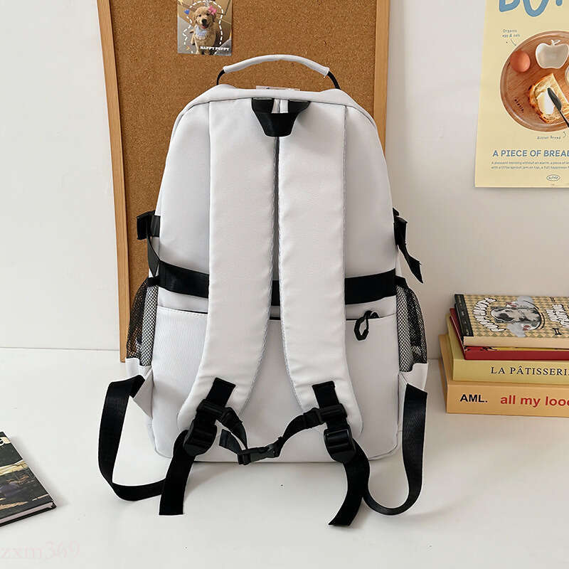 New Style Junior Boys Backpack, Lightweight and Spine-Protecting, High School Girls Student Double Shoulder Bag, Large Capacity, Dirt-Resistant Campus