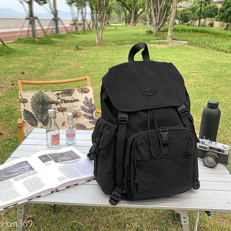 Workwear Style Men, High School and College Students, Outdoor Hiking Backpack for Women, Large Capacity Travel Backpack, Trendy Double Shoulder Bag