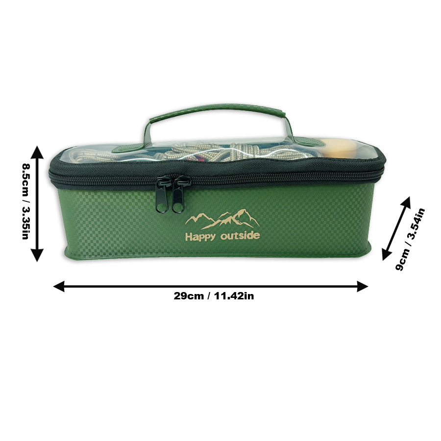 Rugged Foldable Utility Crate, 2L StormProof Storage Organizer, Heavy Duty Camp Box for Hiking, Car Trips, Scratch-Resistant (Moss Green)