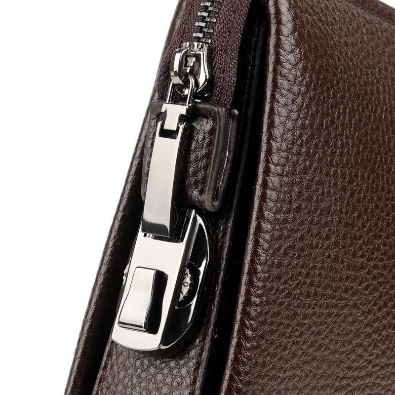 2025 Mens PU Leather Wallet Long Business Men Clutch Bags Anti-theft pas Fashion Zipper Man Purses Large Capacity Card Holder 250723