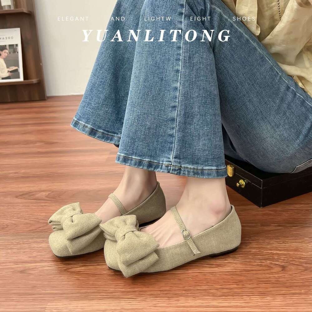 Designer Spring New Fashion Shallow Mouth Single 2025 French Style Outdoor One-Strap Women's Shoes Soft Sole Comfortable