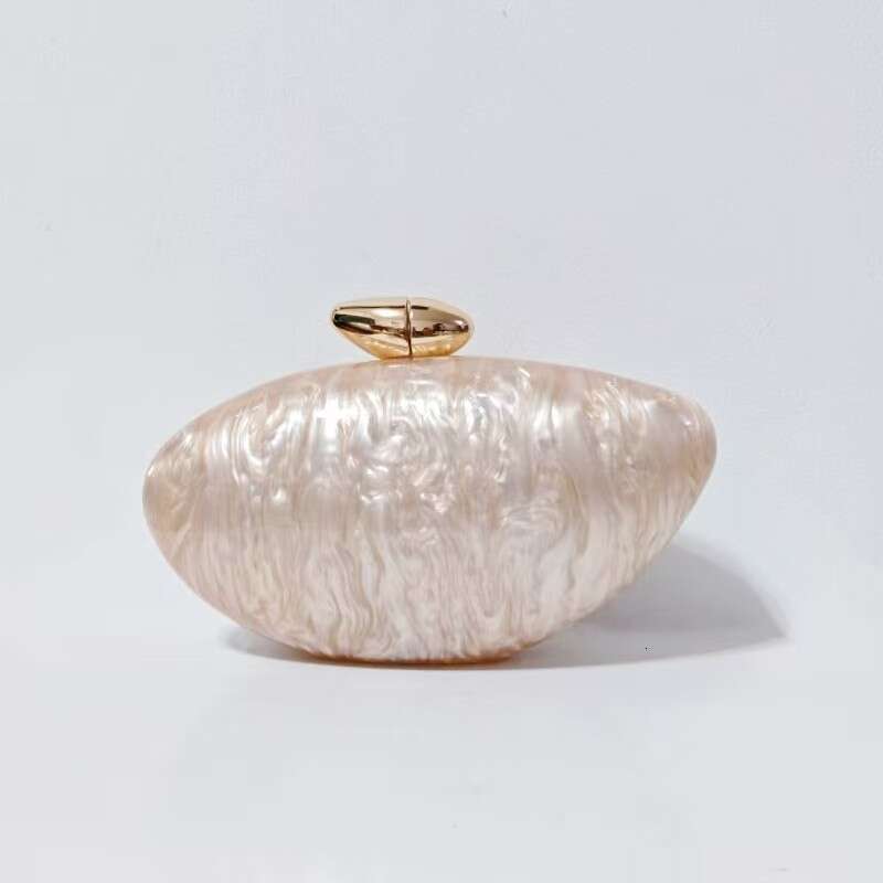 Designer Luxury Evening Diamond Fashion Style Acrylic Solid Color Horn-Shaped Single Shoulder Unique Crossbody Evening Clutch Bag