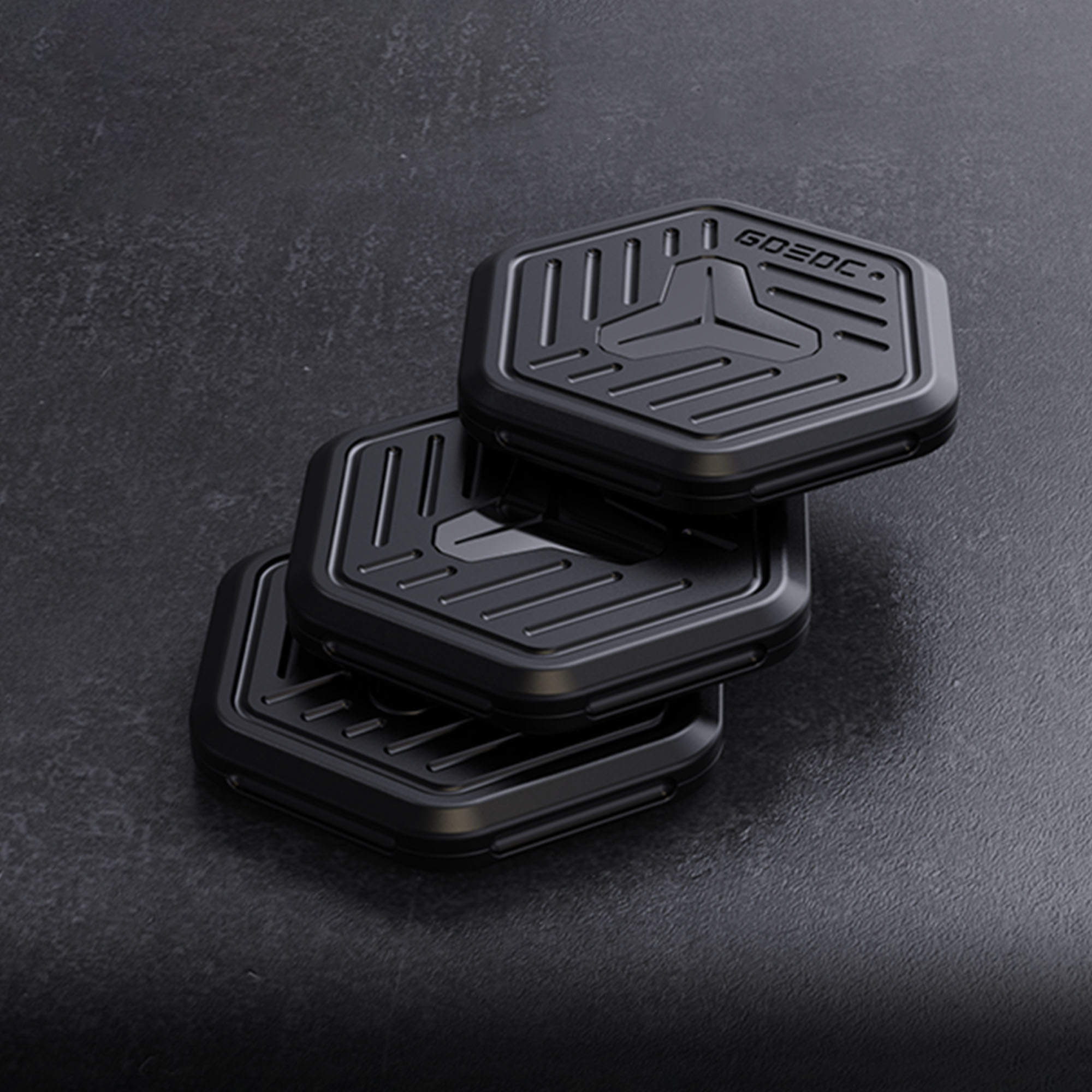 GDEDC Gladiator Spin Push Fidget Metal Ujung Jari EDC Slider Dorong Logam Tanpa Batas Mainan
