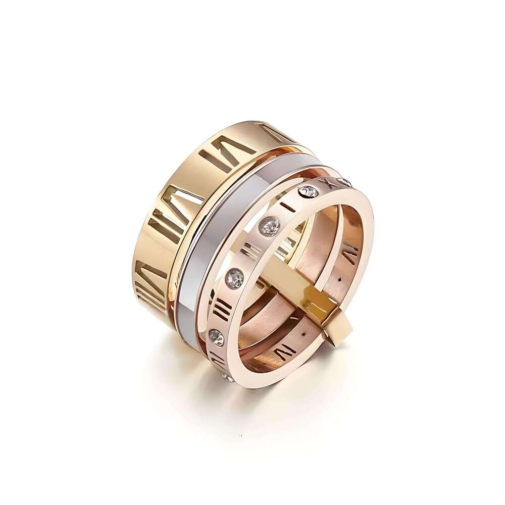 Designer Ladies Moissanite Engagement Titanium Steel High Quality Love Wedding Rings Sier Gold Fashion Jewelry Exquisite Gifts Free s