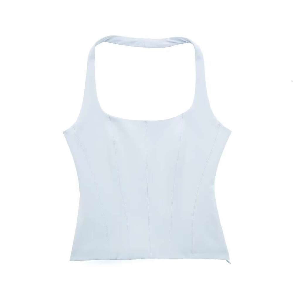 TRAFZA Summer New Women's Backless Style Halter Neck Tank Top B5