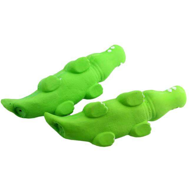 Screaming Latex Crocodile Chew Toy Squeaky Rubber Sound Dog with Best Quality Pet Dog Toy 4pcs in One Pack